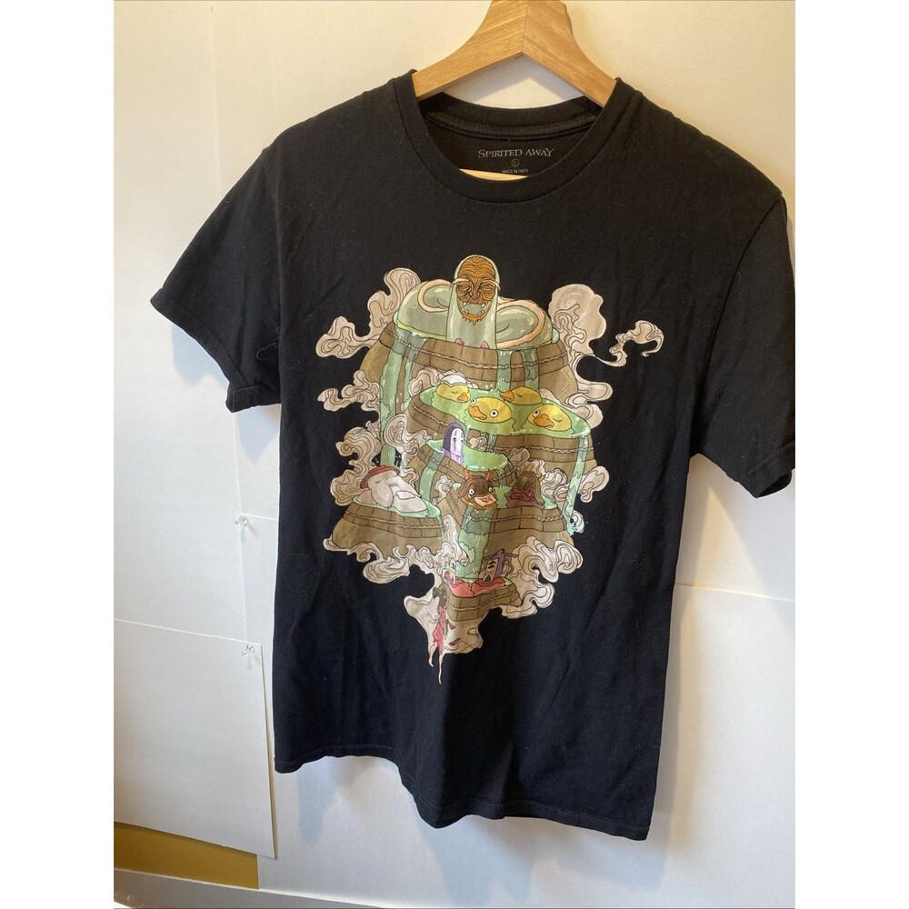 RARE Spirited Away T Shirt SMALL Bathhouse Studio Ghibli Miyazaki Movie Anime